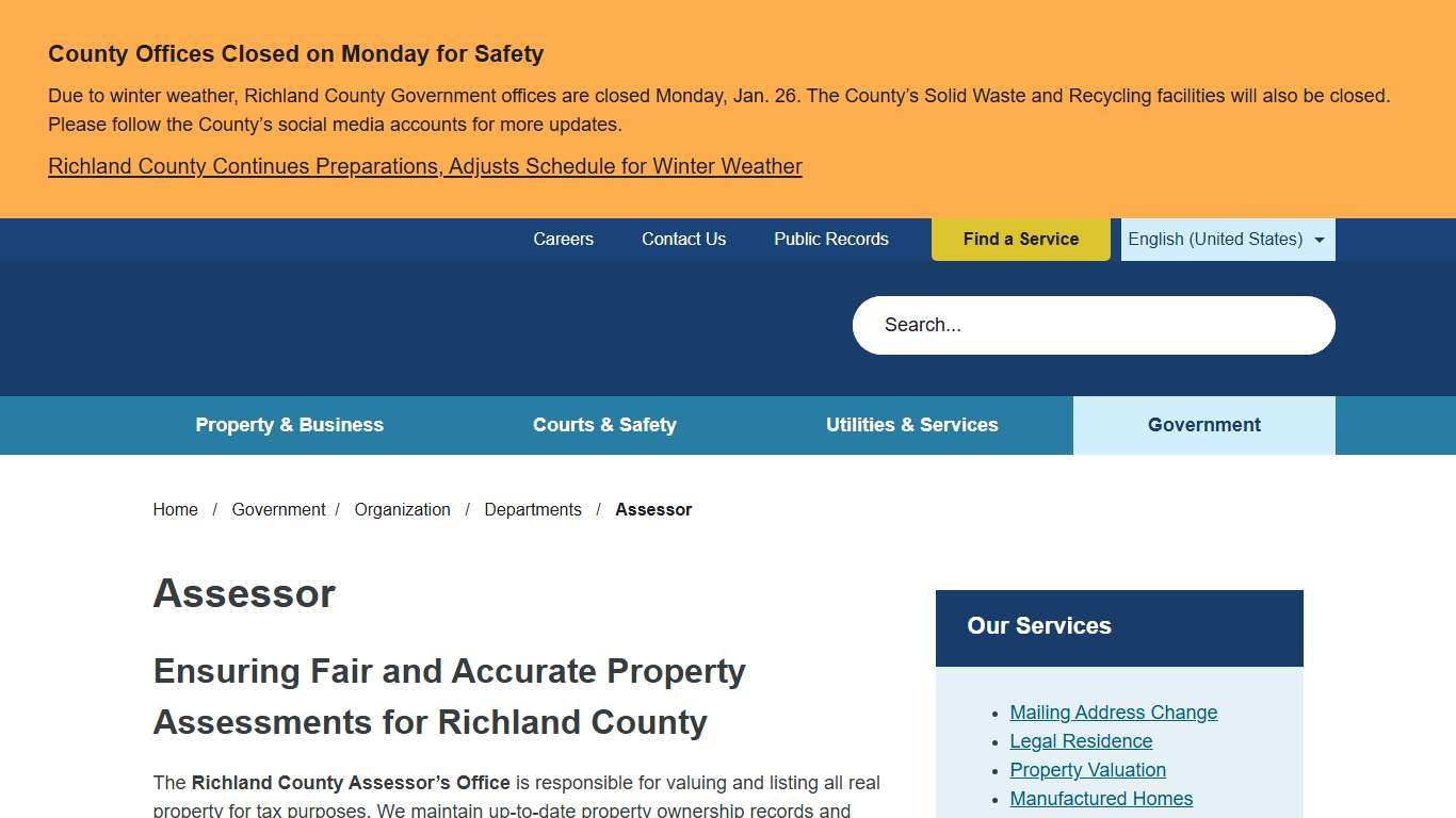 Assessor Richland County SC
